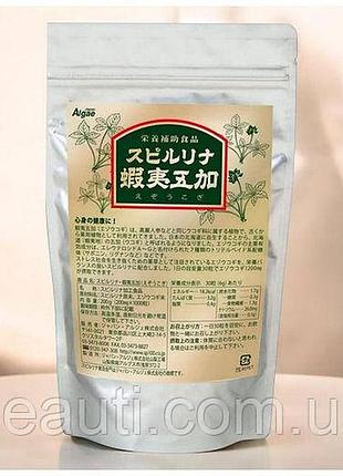 Спирулина с женьшенем spirulina + eleutherococcus ginseng algae, япония