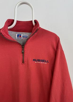 Вінтажна кофта на блискавці russell athletic basic sweat