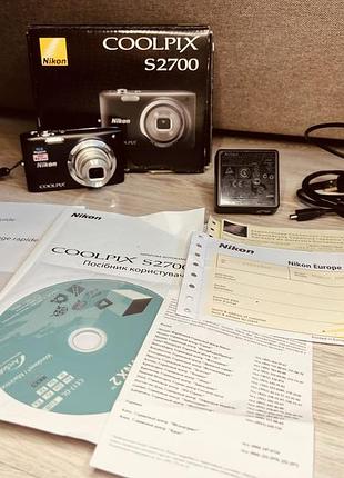 Цифровой фотоаппарат nikon coolpix s2700 black 16.0mp новый