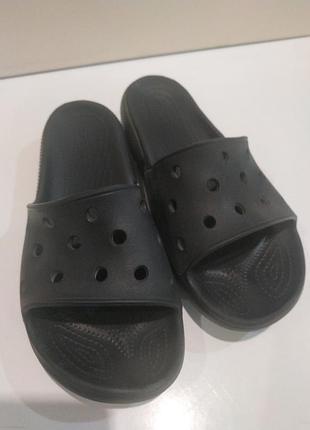 Шльопанці crocs підліткові р. 39-40 крокси підліткові чорні