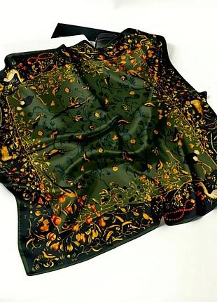 Хустка шарф шовковий з принтом новий