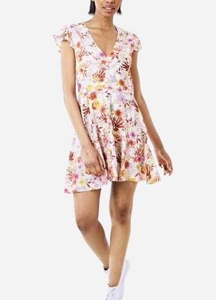 Вискозное романтичное платье в цветочный принт!!!