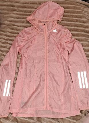 Персикова вітровка adidas pack it світловідбиваюча бігова куртка дощовик розмір xs s