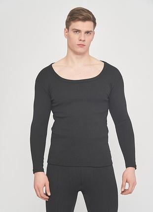 Термолонгслів чоловічий демісезонний swallow 187467 s/m чорний (2200004959016)