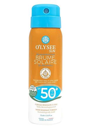 Ароматизований сонцезахисний спрей spf50+ o'lysee very high protection sun mist spf 50+, 75 мл