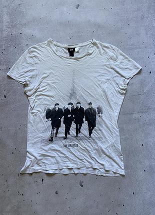 Біла футболка the beatles