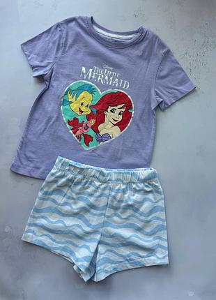 Пижама на девочку летняя русалочка ариэль disney&amp;primark р.110 см (4-5 лет)