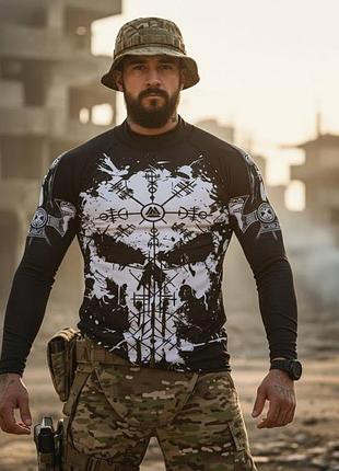 Рашгард мужской компрессионный punisher! рашгард камуфляжный тактический! материал микродайвинг! размеры s/m, l/xl, 2xl/3xl!