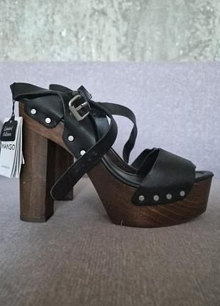Mango wood leather sandals 39р