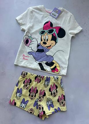 Пижама на девочку летняя минни маус minnie mouse primark р.98 см (2-3 года)