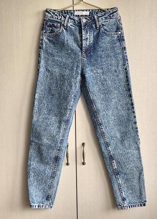 Джинси stradivarius mom jeans, р. 34 (xs), 100% бавовна