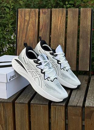 Мужские летние кроссовки asics gel cumulus белые
