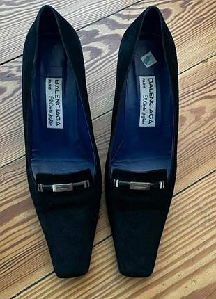 Винтажные замшеві туфли balenciaga, 41, оригинал !