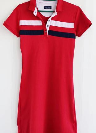 Червона сукня-поло від tommy hilfiger