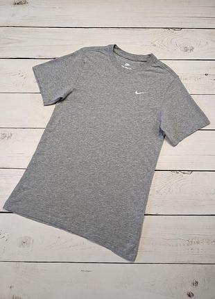 Мужская серая коттоновая футболка nike tee оригинал найк размер xs хс
