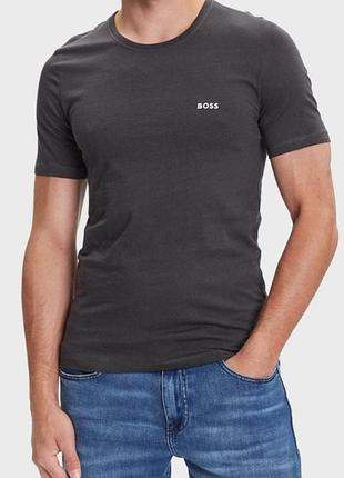 Чоловіча сіра футболка slim fit, розмір l.