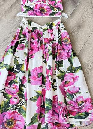 Юбка з топом, корсетом, костюм летний dolce 38-s