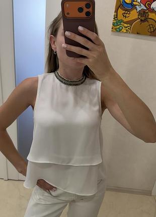 Топ білий zara