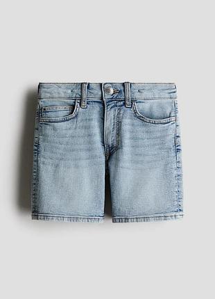 Подростковые джинсовые шорты для мальчика h&m 170 см голубые (26062207g)