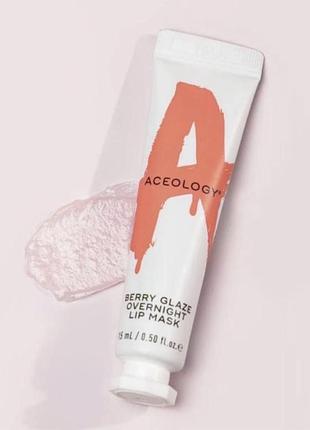 Розкішна маска для живлення і регенерації губ aceology berry glaze overnight lip mask бальзам блиск