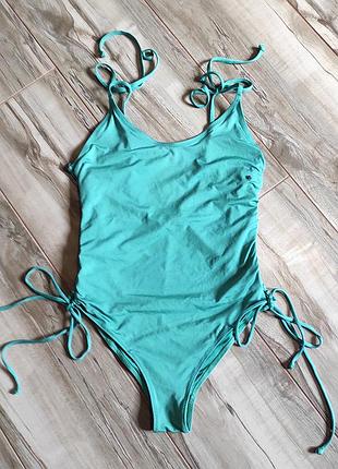 Суцільний купальник h&m у м'ятному кольорі, розмір eur 40 (m)
