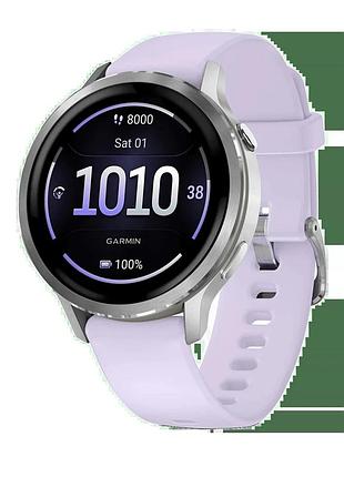 Смарт-часы garmin venu 4 41mm silver with periwinkle silicone band (010-03013-01/41) новый!