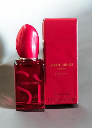 Парфюм миниатюра giorgio armani si passione red musk 7 мл