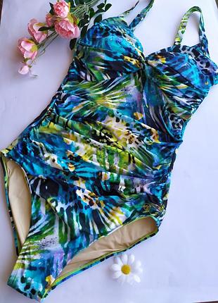 Слитный купальник с утяжкой с драпировкой seaspray, u9 14, eur 42, xl
