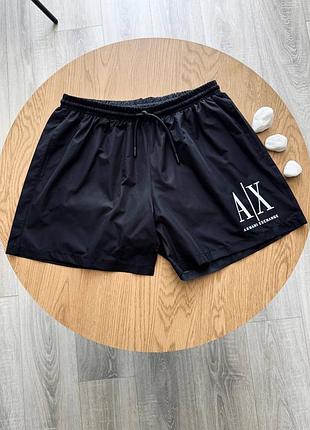 Чорні пляжні шорти плавки для плавання купання armani exchange