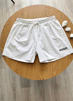 Літні чоловічі білі пляжні шорти для плавання купання hugo boss