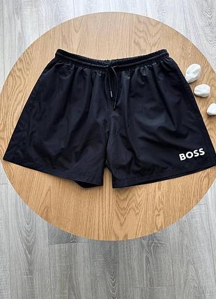 Чорні пляжні шорти для плавання купання чоловічі hugo boss