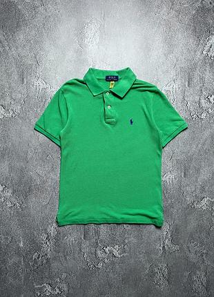 Vintage винтажная футболка поло polo ralph lauren поло ральф лаурен big pony size s размер с