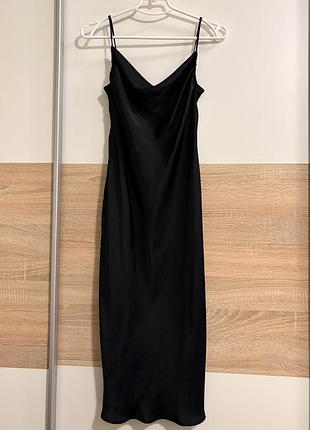 Чорна сукня комбінація zara