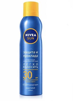 Сонцезахисний освіжальний міст nivea sun spf 30 захист та сухий дотик, 200 мл