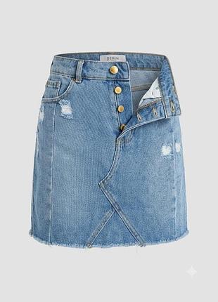 Джинсовая юбка miss selfridge, размер 34 (xs)