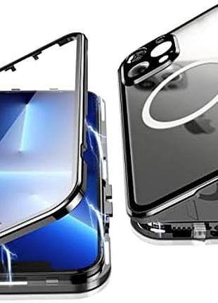 Чехол magnetic dual glass magsafe iphone 13 pro max 360