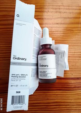 Очиститель для лица кислота 30 мл the ordinary peeling solution кислотный пилинг