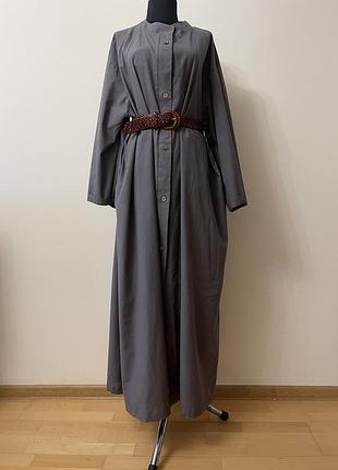 Жіноча довга сукня сірого кольору  xxl/ xxxl