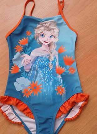 Слитный купальник для девочки frozen эльза