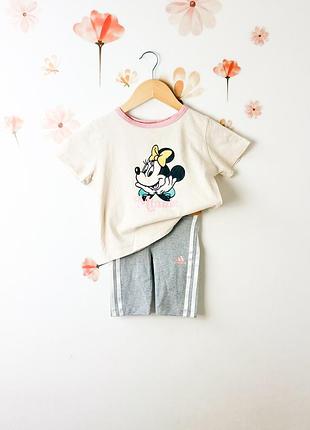 Костюм 4-6р,футболка h&m. та велосипедки adidas