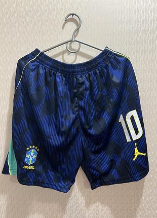 Футбольні шорти збірної бразилії brazil з номером 10 джордан jordan