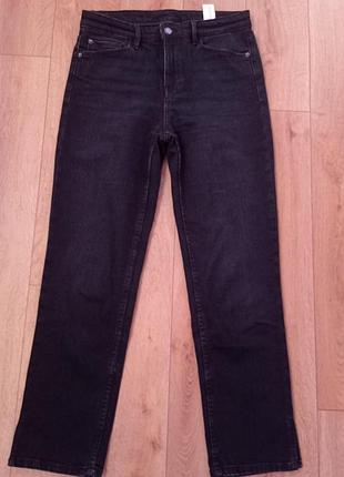 Женские джинсы massimo dutti, прямые, черные