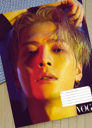 Тетрадь джексон ван jackson wang k-pop клетка на 18 листов (30596)
