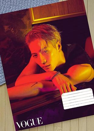 Тетрадь джексон ван jackson wang k-pop клетка на 18 листов (30593)