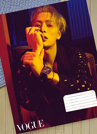 Тетрадь джексон ван jackson wang k-pop клетка на 18 листов (30591)