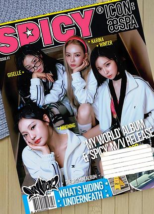 Тетрадь эспа aespa k-pop линия на 18 листов (30565)