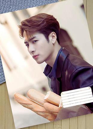 Тетрадь джексон ван jackson wang k-pop линия на 18 листов (30572)