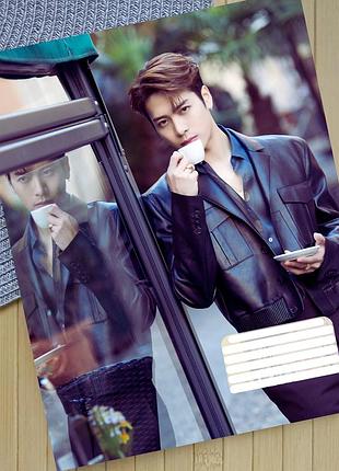 Тетрадь джексон ван jackson wang k-pop линия на 18 листов (30577)