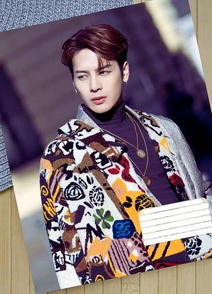 Тетрадь джексон ван jackson wang k-pop линия на 18 листов (30578)