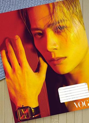 Тетрадь джексон ван jackson wang k-pop линия на 18 листов (30585)